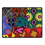 Digitally Created Abstract Patchwork Collage Pattern Fleece Blanket (Small) 50 x40  Blanket Front