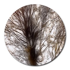 Tree Art Artistic Tree Abstract Background Round Mousepads by Nexatart