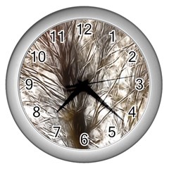 Tree Art Artistic Tree Abstract Background Wall Clocks (silver)  by Nexatart