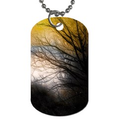 Tree Art Artistic Abstract Background Dog Tag (two Sides) by Nexatart