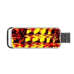 Yellow Seamless Abstract Brick Background Portable Usb Flash (one Side) by Nexatart