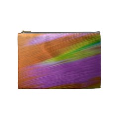 Metallic Brush Strokes Paint Abstract Texture Cosmetic Bag (medium)  by Nexatart