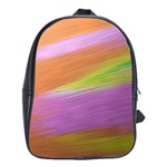 Metallic Brush Strokes Paint Abstract Texture School Bags(Large)  Front
