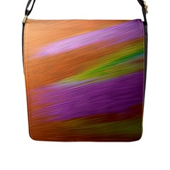 Metallic Brush Strokes Paint Abstract Texture Flap Messenger Bag (l)  by Nexatart