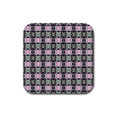 Colorful Pixelation Repeat Pattern Rubber Coaster (square)  by Nexatart