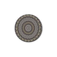 Celestial Pinwheel Of Pattern Texture And Abstract Shapes N Brown Golf Ball Marker (4 Pack) by Nexatart