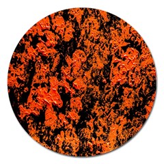 Abstract Orange Background Magnet 5  (round)