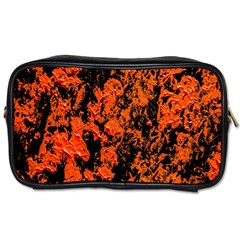 Abstract Orange Background Toiletries Bags by Nexatart