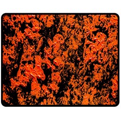 Abstract Orange Background Double Sided Fleece Blanket (medium) 