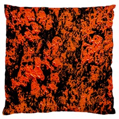 Abstract Orange Background Large Flano Cushion Case (two Sides)