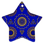 Abstract Mandala Seamless Pattern Star Ornament (Two Sides) Front