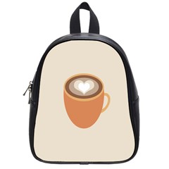 Artin Coffee Chocolate Brown Heart Love School Bags (small) 