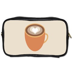 Artin Coffee Chocolate Brown Heart Love Toiletries Bags