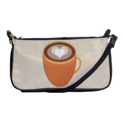 Artin Coffee Chocolate Brown Heart Love Shoulder Clutch Bags