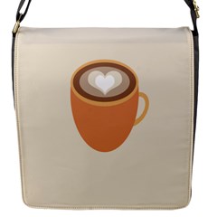 Artin Coffee Chocolate Brown Heart Love Flap Messenger Bag (s)