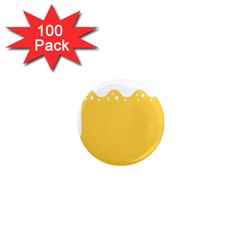 Beer Foam Yellow White 1  Mini Magnets (100 Pack) 