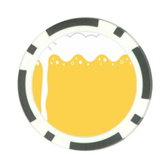 Beer Foam Yellow White Poker Chip Card Guard (10 Pack) by Mariart
