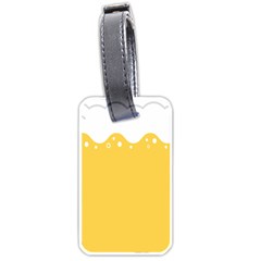 Beer Foam Yellow White Luggage Tags (one Side) 
