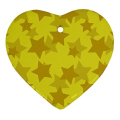 Yellow Star Ornament (heart)