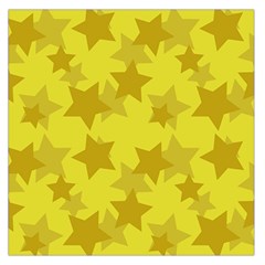 Yellow Star Large Satin Scarf (square)