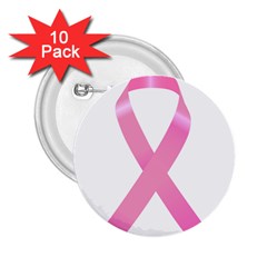 Breast Cancer Ribbon Pink 2 25  Buttons (10 Pack) 