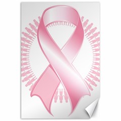 Breast Cancer Ribbon Pink Girl Women Canvas 20  X 30   by Mariart