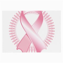 Breast Cancer Ribbon Pink Girl Women Large Glasses Cloth