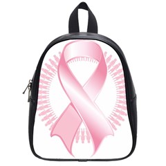 Breast Cancer Ribbon Pink Girl Women School Bags (small) 