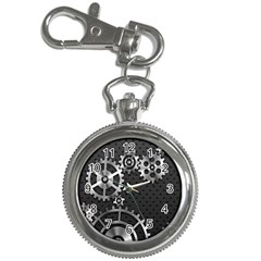 Chain Iron Polka Dot Black Silver Key Chain Watches