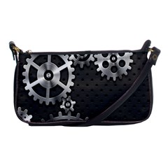 Chain Iron Polka Dot Black Silver Shoulder Clutch Bags by Mariart