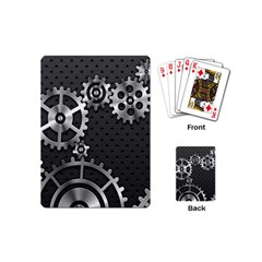 Chain Iron Polka Dot Black Silver Playing Cards (mini) 