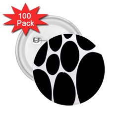 Dalmatian Black Spot Stone 2 25  Buttons (100 Pack) 