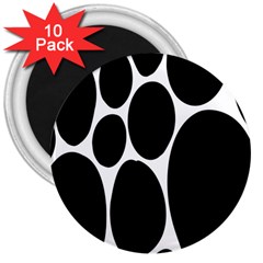 Dalmatian Black Spot Stone 3  Magnets (10 Pack)  by Mariart