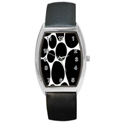 Dalmatian Black Spot Stone Barrel Style Metal Watch by Mariart