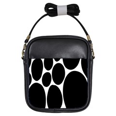 Dalmatian Black Spot Stone Girls Sling Bags by Mariart