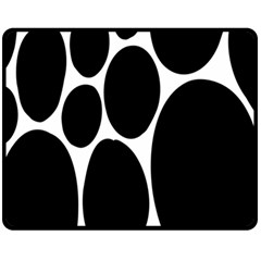 Dalmatian Black Spot Stone Fleece Blanket (medium)  by Mariart