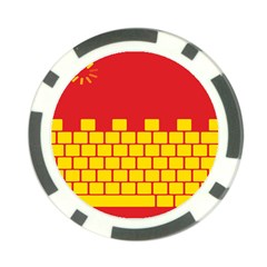 Firewall Bridge Signal Yellow Red Poker Chip Card Guard by Mariart