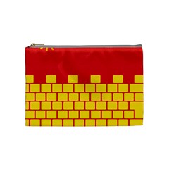 Firewall Bridge Signal Yellow Red Cosmetic Bag (medium)  by Mariart