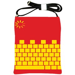 Firewall Bridge Signal Yellow Red Shoulder Sling Bags by Mariart
