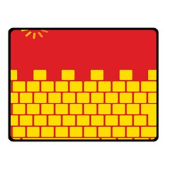Firewall Bridge Signal Yellow Red Double Sided Fleece Blanket (small)  by Mariart