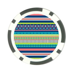 Aztec Triangle Chevron Wave Plaid Circle Color Rainbow Poker Chip Card Guard