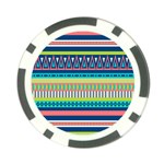 Aztec Triangle Chevron Wave Plaid Circle Color Rainbow Poker Chip Card Guard Front