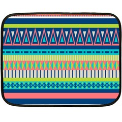 Aztec Triangle Chevron Wave Plaid Circle Color Rainbow Double Sided Fleece Blanket (mini) 