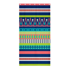 Aztec Triangle Chevron Wave Plaid Circle Color Rainbow Shower Curtain 36  X 72  (stall)  by Mariart