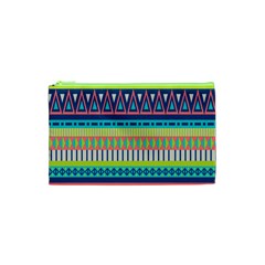 Aztec Triangle Chevron Wave Plaid Circle Color Rainbow Cosmetic Bag (xs)