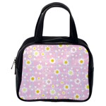 Flower Floral Sunflower Pink Yellow Classic Handbags (One Side) Front