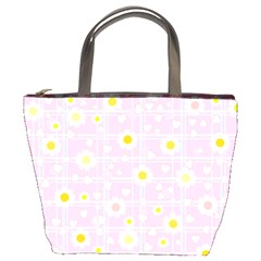 Flower Floral Sunflower Pink Yellow Bucket Bags by Mariart