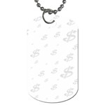 Dollar Sign Transparent Dog Tag (One Side) Front