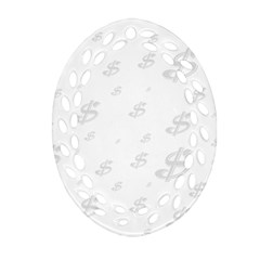 Dollar Sign Transparent Ornament (oval Filigree) by Mariart