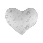 Dollar Sign Transparent Standard 16  Premium Heart Shape Cushions Front